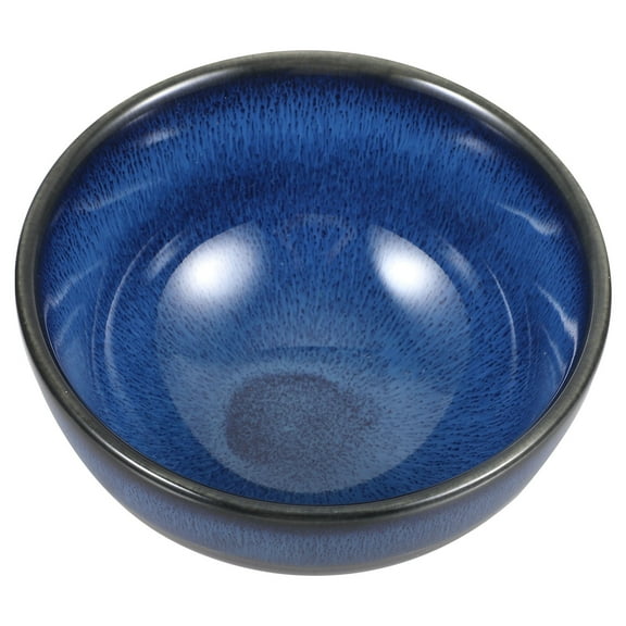 FUEENIRVA Japanese Style Blue Ceramic Bowl for Home Salad and Rice Serving