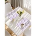 thumbnail image 5 of Purple Lavenders Placemats Set of 8, Spring Floral Plaid Farmhouse Elegant Placemats for Dining Table, Place Mats for Kitchen Tabletop, Waterproof Wipeable Dining Table Mats Set, 5 of 9