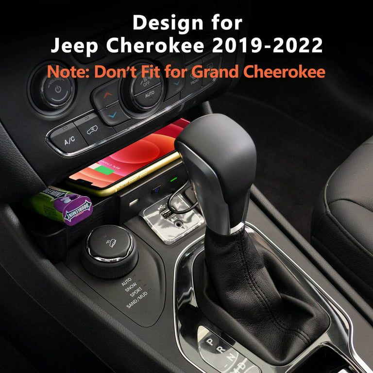 CarQiWireless Wireless Charger for Jeep Cherokee 2019-2022 with USB Port, Phone Charging for Cherokee Accessories 2019 2020 2021 2022 - Walmart.com