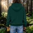 thumbnail image 3 of Boyscolos Hoodies for Women Fall Comfy Fleece Hooded Sweatshirt Lightweight Long Sleeve Pullover Casual Tops with Pocket Dark Green S, 3 of 3