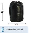 thumbnail image 6 of Total Recycled Content Plastic Trash Bags, 60 Gal, 1.5 Mil, 36" X 58", Brown/black, 100/carton | Bundle of 5 Cartons, 6 of 7