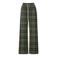 thumbnail image 6 of WRKEKC Girls Sweatpants Fall Winter Big Girls Pockets Thermal Cold Weather Pants Plaid Print Sweatpants Children Wide Leg Drawstring Outerwear Long Pants 5-15 Years, 6 of 7