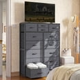 thumbnail image 3 of EnHomee Dressers for Bedroom with 14 Fabric Drawers Tall Dresser & Chests of Drawers Storage Tower for Living Room, Dark Grey, 3 of 9