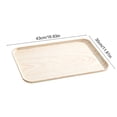 thumbnail image 2 of JHyouerji Imitation Wood Grain Plastic Serving Tray 17x12in Anti Slip Raised Feet Fruit Snack Storage Platter Stackable Kitchen Dinner Tray, 2 of 7