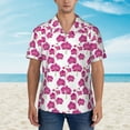 thumbnail image 4 of Balery Orchids Flowers Print Men's Hawaiian Shirts Short Sleeve Beach Shirt Relaxed Fit Vacation Button Down Shirts-Small, 4 of 9