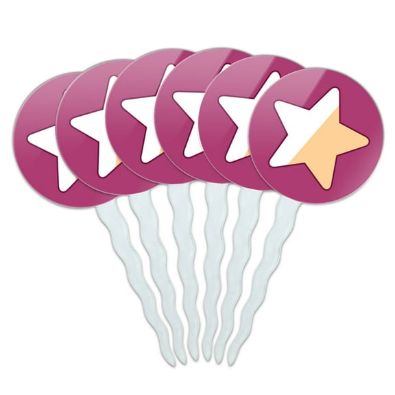 Steven Universe Garnet Star Cupcake Picks Toppers Decoration Set of 6