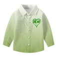 thumbnail image 4 of St. Patrick's Day Shirts Boys Girls Lapel Button Down Long Sleeve Print Tops Holiday Casual Stylish Cardigan (3-4 Years, White-E), 4 of 7