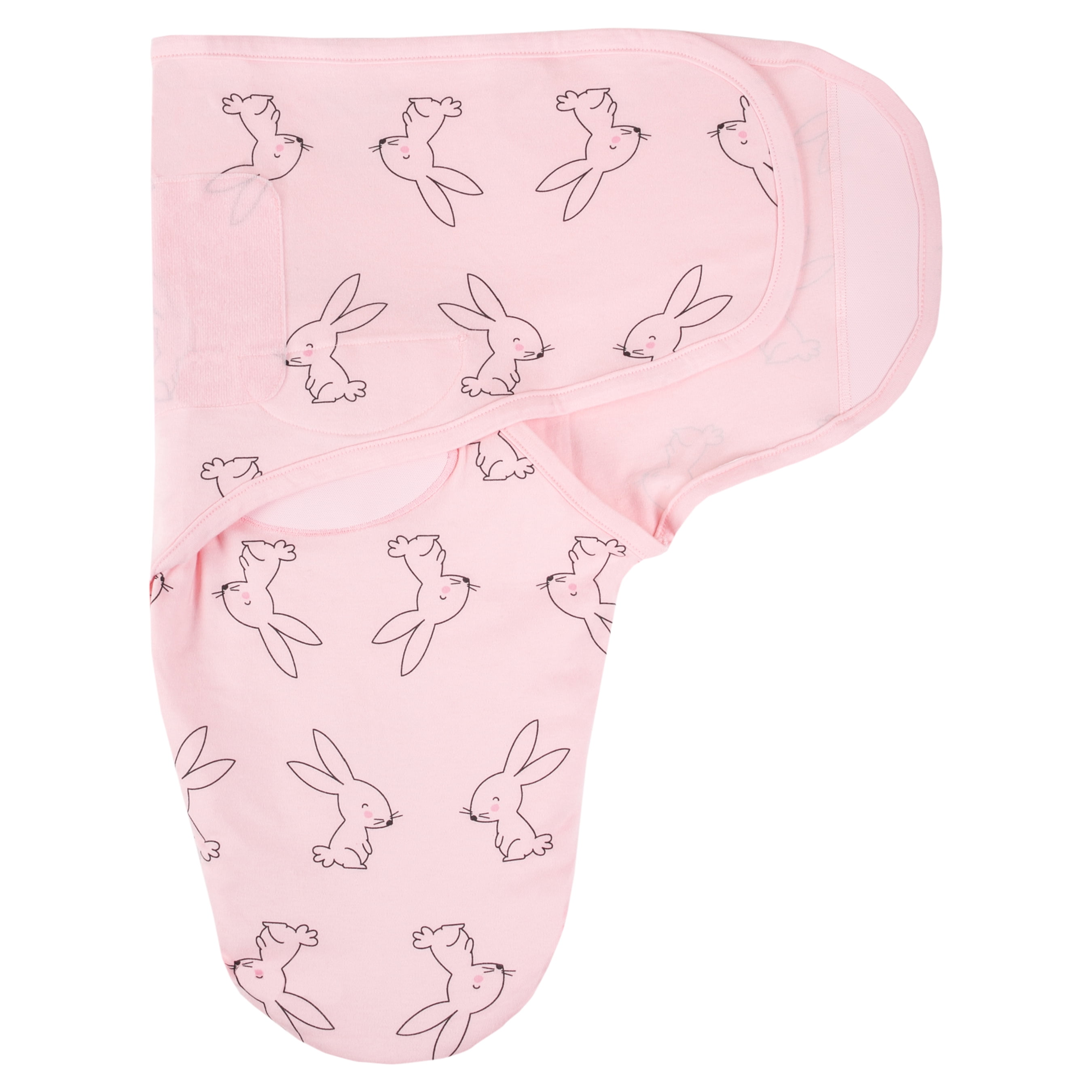 Little Star 100% Organic Cotton 2 Pack Girls Velcro Swaddles