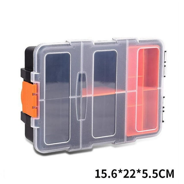 Almencla Portable Plastic Tool Box Storage Components Box 15.6x22x5.5cm