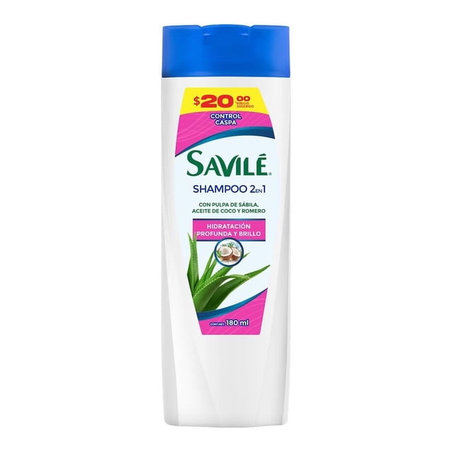 Shampoo Savilé control caspa coco y romero 180 ml