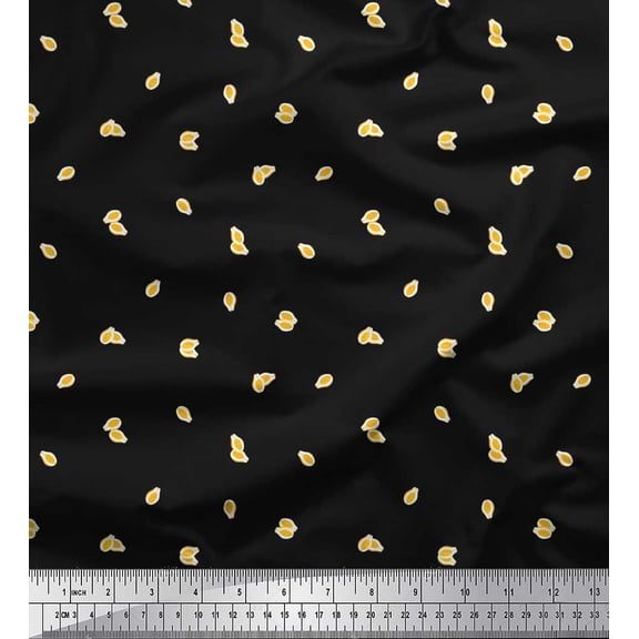 Soimoi Cotton Duck Fabric Avocado Shirting Print Fabric by Yard 42 Inch Wide