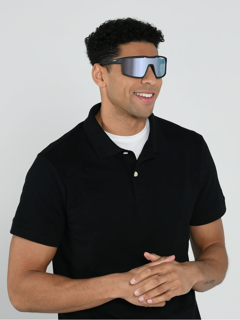 Foster Grant IRONMAN® Grey Angular Semi-Rimless Men's Sunglasses