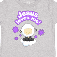 thumbnail image 4 of Inktastic Jesus Loves Me Cute Lamb and Flowers Boys or Girls Toddler T-Shirt, 4 of 5