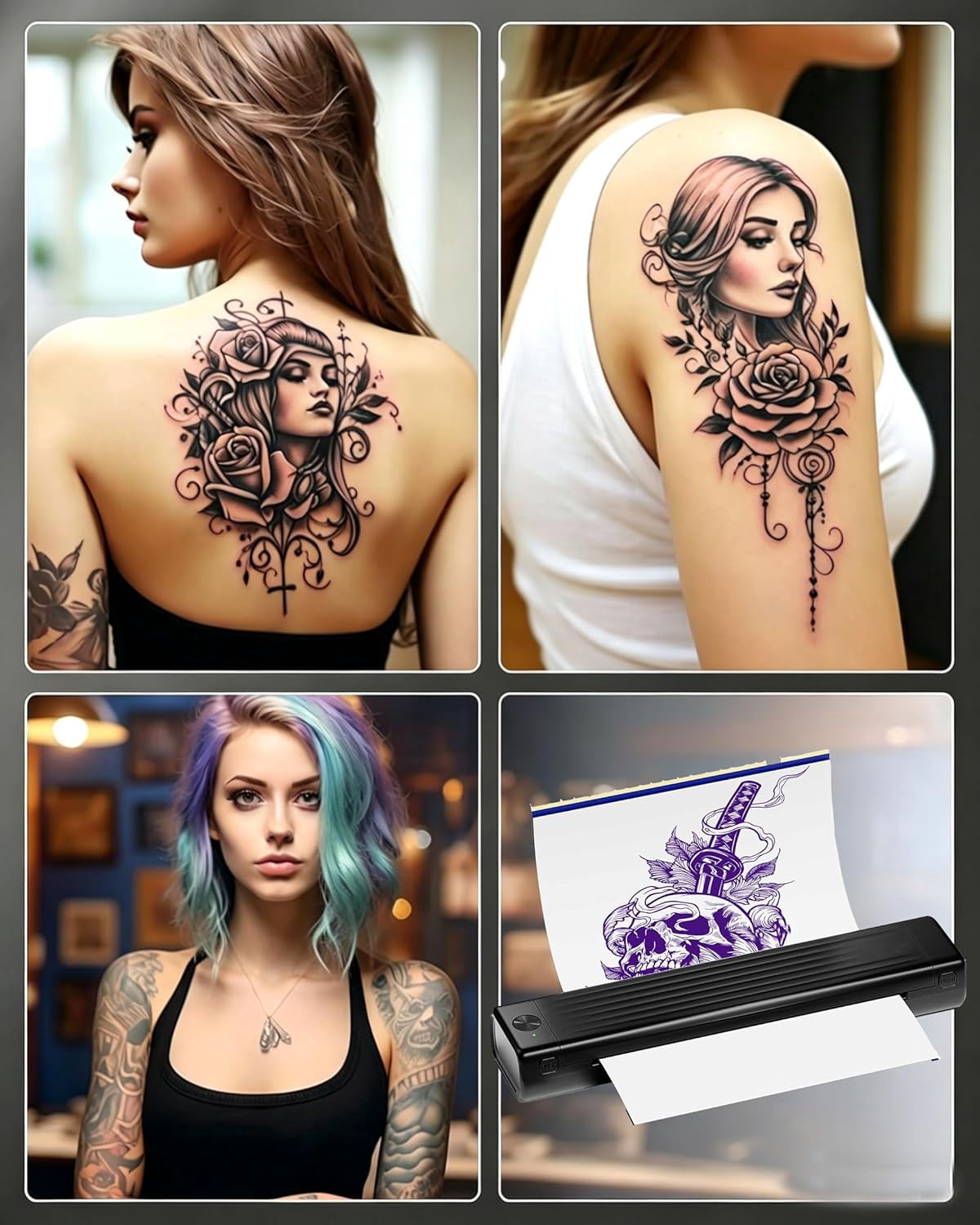 Itari Tattoo Transfer Paper 100 Sheets A4 Size, Tattoo Stencil Transfer Paper for DIY, Tattoo Tracing Paper for Artists & Beginners