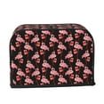 Sikiie New Year Flamingo Toaster Covers 2 Slice Dustproof Toaster Cover