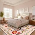 thumbnail image 2 of Pentantan 9'x12' Floral Area Rugs, Machine Washable Rug for Living Room- Soft Indoor Carpet, Low Pile for Bedroom, Dining Room, Playroom, Office, Light Pink, 2 of 7