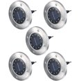 thumbnail image 1 of 5pcs Solar Underground Light Lawn Light 12pcs LED Rainproof Garden Courtyard Villa, 1 of 7