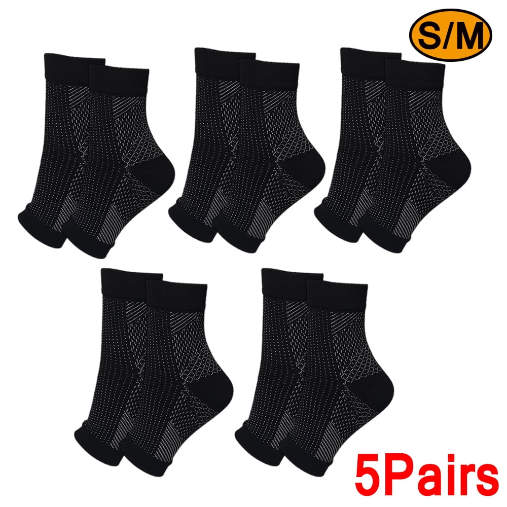 Dicasser 5 Pairs Plantar Fasciitis Compression Socks, Foot Compression