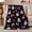 Pink Bow Ghost, variant on Sleepy Halloween Ghosts Pumpkins Pattern, Festive Halloween Scene, Warm Flannel Blanket for Living Room and Family Room, Art Lovers Halloween Gift, Festive Home Decor
