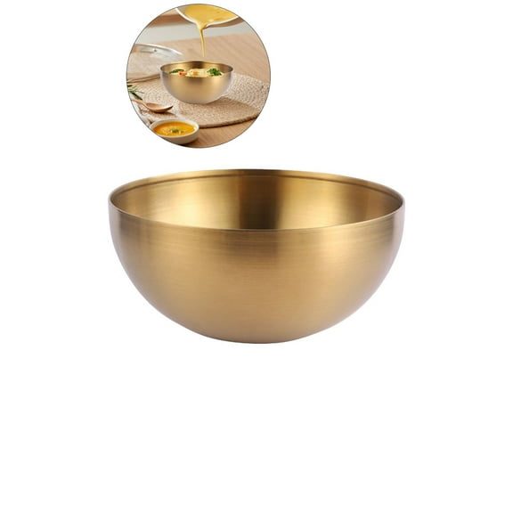 WNFJR Stainless Steel Salad Bowl, Steamed Egg Pot Metal Salad Bowls Stainless Steel Bowl Ramen Bowl Soup Bowl for Cooking Baking