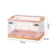 thumbnail image 2 of Caja de almacenamiento plegable, apilable, para papelería, caja de clasificación de joyas, organizador de contenedores, color verde lima, 2 of 5