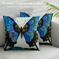 thumbnail image 3 of Nawypu Animal Throw Pillow Cover Azure Butterfly Biology Spring Animal Wildlife Decorative Square Pillow Case Pillowcase Home Decor for Sofa Bedroom, 3 of 5