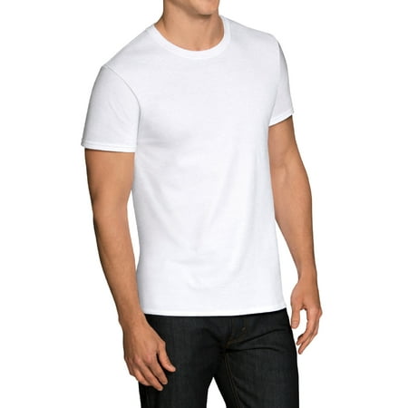 - Men's Dual Defense White Crew T-Shirts, 6 Pack