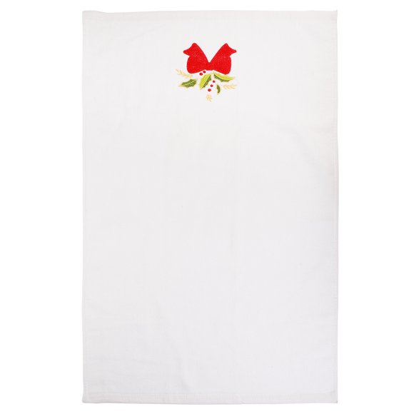 Christmas Embroidered Face Towel Exquisite Facial Cleaning Towel Creative Christmas Gift for Home (Bow-knot Pattern)