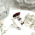 thumbnail image 4 of PILWALS  Red Garnet Cocktail Rings 925 Sterling, Sterling Silver, 4 of 11