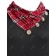 thumbnail image 3 of Camiseta Talla Extra a Cuadros Asimétrico Rosegal Mangas largas de talla grande, 3 of 5
