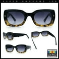 thumbnail image 2 of Womens Classy Mod Thick Plastic Rounded Rectangle Fashion Sunglasses Black Tortoise - Smoke, 2 of 8