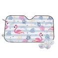 thumbnail image 2 of Lsque Flamingo and Pineapple Car Windshield Sun Shade | Accordion Folding Style Auto Shade for Car Truck SUV Van | Blocks UV Rays Sun Visor Protector | Small, 2 of 7