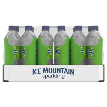 Ice Mountain Sparkling Water, Zesty Lime, 16.9 oz. Bottles (24 Count)