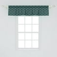 thumbnail image 2 of Ambesonne Geometric Valance Pack of 2, Trippy Half Circles, 54"X12", Jade Green Charcoal Grey, 2 of 2
