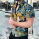 thumbnail image 2 of Camisas Para Hombre Cárdigan Hawaiano de Manga Corta Para La Playa Camisa Con Cuello Alto Impreso Camisas Casuales Con Botones Hacia Abajo Odeerbi ODB124706, 2 of 4