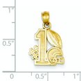 thumbnail image 2 of The Black Bow 14k Yellow Gold #1 Football Pendant & Helmet Pendant, 2 of 3