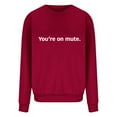thumbnail image 4 of Cmfcve Women's Simple Sweatshirts Letter Print Long Sleeve Versatile Tops Crew Neck Loose Gym Pullover Tops, 4 of 6