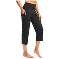 thumbnail image 2 of Chbgutlmr Yoga Pants for Women Capris High Waisted Fitting Cropped Gym Athletic Workout Trousers Pockets, 2 of 9