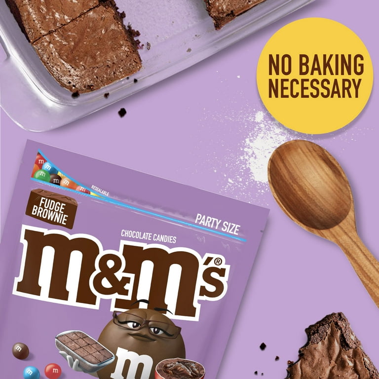 M&M's Fudge Brownie Milk Chocolate Candy, Party Size - 34 oz Bag