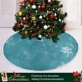 thumbnail image 6 of FMSHPON Merry Christmas Snowflake Xmas Christmas Tree Skirt Stand Mat for Holiday Party Decoration Indoor Outdoor 36 inches, 6 of 6