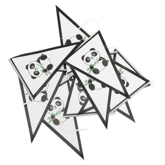 MLINS  2 Pcs Panda Birthday Party Decorations Theme Banner over Door Wide Hooks Removable Pantry Baby