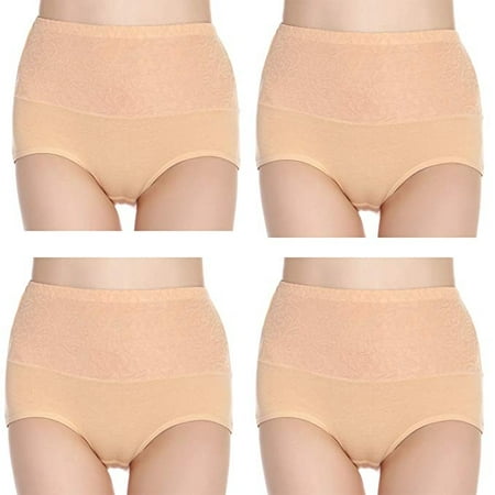 

MRULIC lingerie for women Women High Waist Tummy Control Panties Underwear Shapewear Brief Panties Beige + L