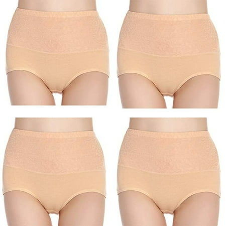 

MRULIC lingerie for women Women High Waist Tummy Control Panties Underwear Shapewear Brief Panties Beige + L