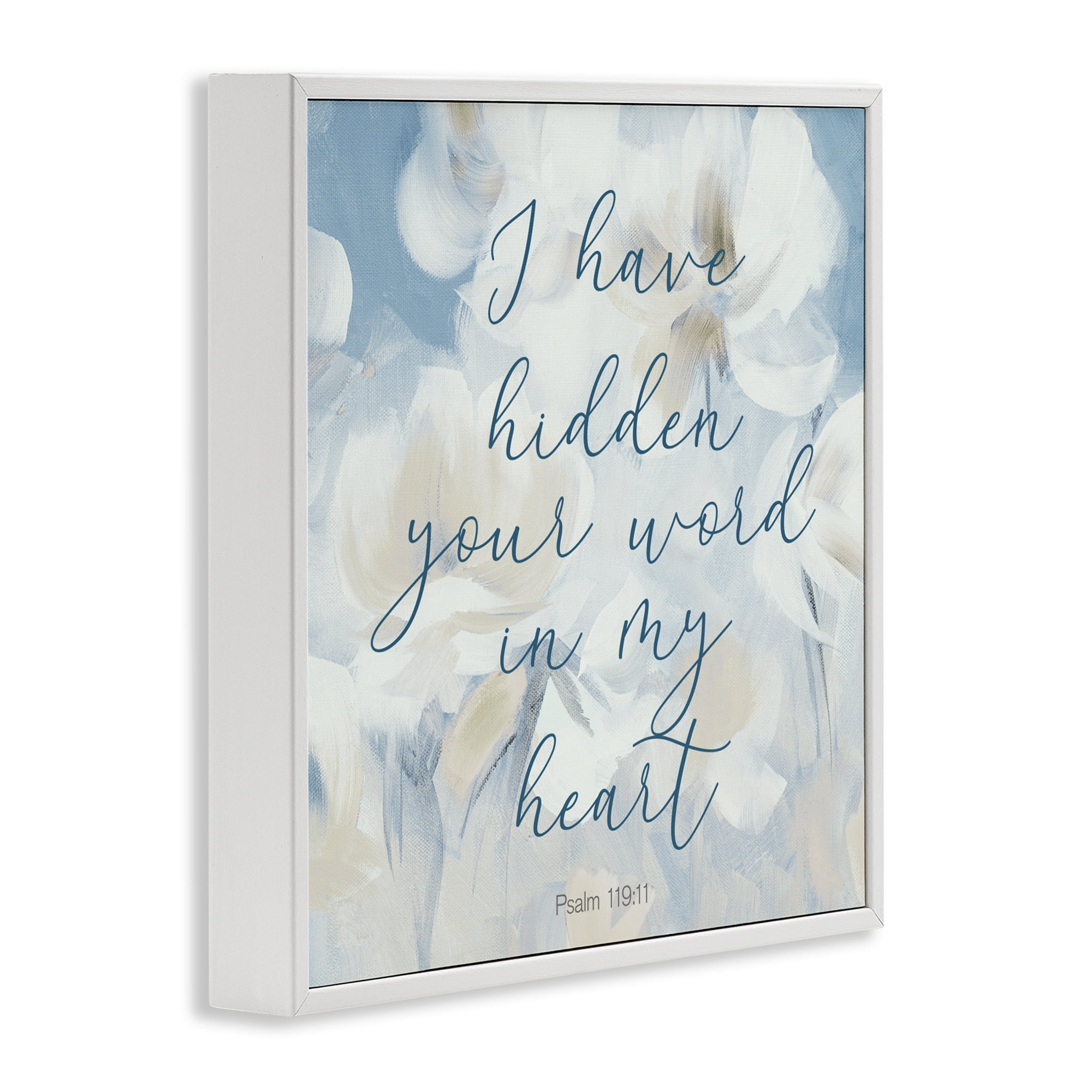 Stupell Industries Hidden Your Word In My Heart White Framed Giclee Art, design by Lanie Loreth