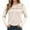 Beige, variant on T-Shirts for Women Casual Tops for Women Fall Casual Ribbed Pullover Loose Hollow Out Long Sleeve T Shirt