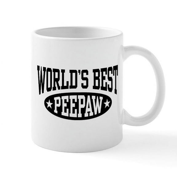 CafePress - World's Best Peepaw Mug - 11 oz Ceramic Mug - Novelty Coffee Tea Cup