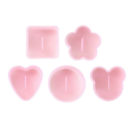 

Farfi 1 Set DIY Japanese Children Rice Ball Mold Food Grade Press Design Cute Bear Blossom Heart Shaped Sushi Mold Kitchen Accessories (Pink)