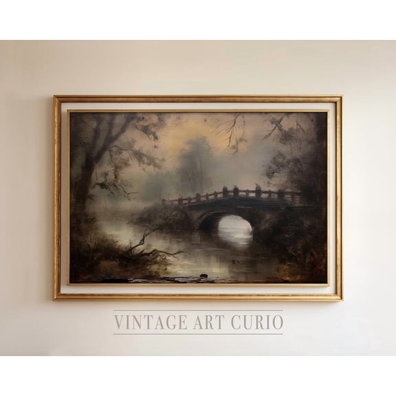 Vintage Landscape Art, Wall Decor For Antique Style, Moody, Vintage Home Decor UNFRAMED Poster, Wall Art for Decor, Present, 8x12