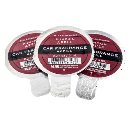 Bath & Body Works Pumpkin Apple Scent Portables Car Fragrance Refill (Set of 3)