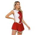 thumbnail image 2 of Alvivi Women Girls Mock Neck Glitter Sequins Dance Dress Ballet Leotard Jazz Cheer Leading Uniform Red XL, 2 of 7